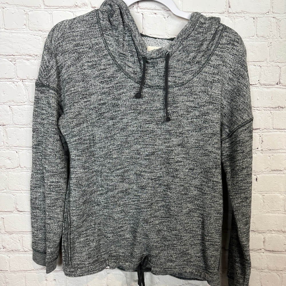 Aerie Women's Gray Terry Cloth Hoodie Pullover Long Sleeve Sweatshirt, sz M